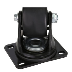 Starre <span class=keywords><strong>3</strong></span> Zoll schwarze Nylon-Rollen mit niedrigem Profil 500kg Laden von Hochleistungs-Lenkrädern mit universellem Bremsstahl-PP-Material - Product Image 5