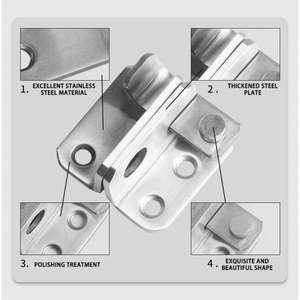 YoYow Modern Style Iron <b>Door</b> Latch Flip <b>Door</b> <b>Catch</b> Security Hardware <b>for</b> Kitchen Bathroom Living Room Furniture Home Use - Product Image 4