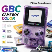 Pour GBC Color Handheld IPS Écran non laminé Design transparent classique et nostalgique Esthétique hautement appréciée Pleine couleur