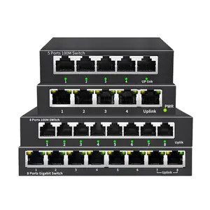 Répartiteur Ethernet de hub de réseau de boîtier métallique de commutateur d'entreprise de 5 8 ports Gigabit