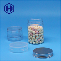 Bonbons transparents PET de qualité alimentaire étanche sans BPA cylindre vide pot alimentaire rond couvercles supérieurs à vis pour Snack Cookie chocolat