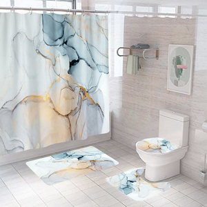 3D in kỹ thuật số vòi hoa sen rèm <span class=keywords><strong>c</strong></span>ửa phòng tắm Bộ Polyester Rèm tắm và doormats Thảm Tắm nhà vệ sinh Mat cho phòng tắm - Product Image 4