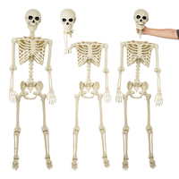 Articulations mobiles Os humains Corps entier Plastique effrayant 165cm Squelette d'Halloween pour décoration de fête d'Halloween