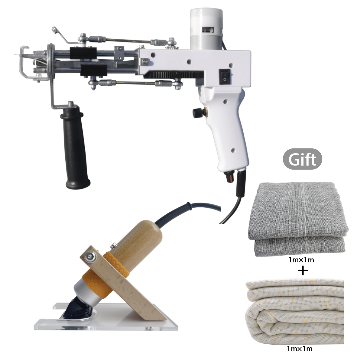 Kit Pistolet à Tufting Avec Tondeuse à Tapis - Accessoires Inclus - Occasion