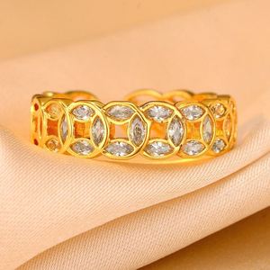Anillo de Dedo con Moneda de los Cinco Emperadores, Chapado en Oro, con Circonitas, para Mujer, Joyería Feng Shui, Estilo Chino de Lujo - Product Image 3