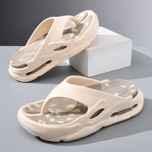 Tongs unisexes à semelle épaisse, confortables, antidérapantes, pour la plage et l'extérieur, blanches, noires, kaki, chaussures injectées - Product Image 4