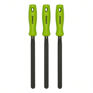 Ensemble de 3 ciseaux Stanley avec manches vert lime pour le travail du bois et la menuiserie - Product Image 3