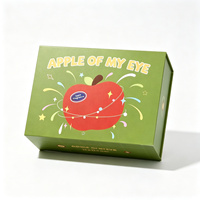 Boîte cadeau rigide personnalisée avec couvercle rabattable pour ensemble de bougies parfumées et d'huiles essentielles Apple