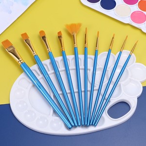 Set di 10 Pennelli Professionali BECOL in Nylon per Pittura Acrilica e Acquerello, per Artisti - Product Image 6