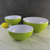 SEBEST Grand bol à salade en plastique personnalisé en forme d'oeuf avec double couleur bol mélangé en mélamine alimentaire pour le camping