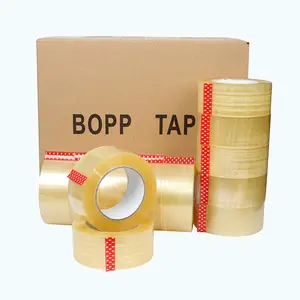 golden color coloured packing rubber packaging industry gummed bopp tape 50 micron 2 inches