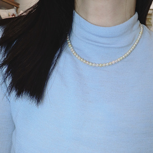 Collar de Perlas de Agua de Mar Naturales de Japón de Súper Calidad, 4-5 mm, Redondas, con Fuerte Brillo, Collar de Perlas Akoya - Product Image 6