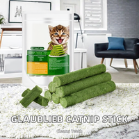 Glaublieb 30g Bâtonnets de Catnip Lyophilisés Sans Céréales pour Chats – Friandises et Snacks pour le Nettoyage des Dents et l'Élimination des Boules de Poils