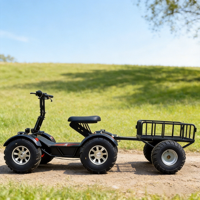 Quad électrique tout-terrain 60V 60Ah 10000W à grande vitesse avec batterie et remorque pour la chasse