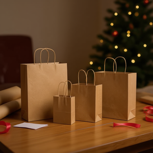 Gift Bag Brown Paper Bag 42x31x12cm With Handles For Gift Packaging - Product Image 3