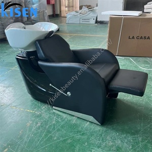 Fauteuil de salon Kisen avec bac en céramique, lit de lavage de cheveux, repose-pieds, spa capillaire simple, couleur personnalisable, réglage manuel - Product Image 6