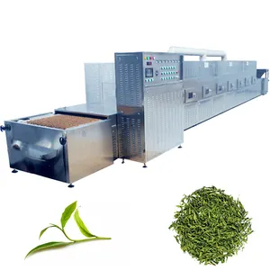 Industrial Conveyor Tunnel Belt Microwave Dryer Sterilizer Machine Spices Vegetable Garlic Microwave Machine Drying Equipment