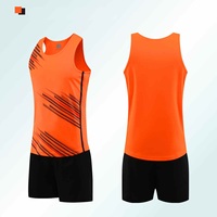 Ensemble de sport unisexe 2-en-1 à séchage rapide, respirant, léger, col ras du cou, taille élastique, sans manches, couleur unie, coupe droite