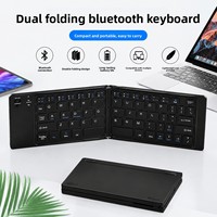 Sakelar Gunting Lipat Senyap untuk Keyboard Mini Nirkabel Bahan ABS Portabel untuk iPad & Tablet dan Laptop