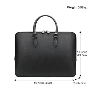 <span class=keywords><strong>Sac</strong></span> d'affaires en <span class=keywords><strong>cuir</strong></span> véritable haut de gamme pour <span class=keywords><strong>homme</strong></span>, <span class=keywords><strong>sac</strong></span> souple tendance, grande capacité, <span class=keywords><strong>sac</strong></span> pour <span class=keywords><strong>ordinateur</strong></span> portable 15 pouces, fermeture éclair simple, HAOXIN - Product Image 4