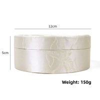 Brazalete de Seda Satinada Estilo Vintage con Motivo de Grulla en la Nube, Diseño Retro, Caja de Colección Antigua con Tapa y Base, Ideal para Coleccionistas