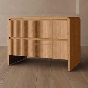 FERLY Boucle Extended Panel Platform <strong>Bed</strong> Wabi-Sabi <strong>Low</strong> Profile Upholstered <strong>Bed</strong> <strong>Frame</strong> for Master Bedroom Villa Hotel Furniture - Product Image 6