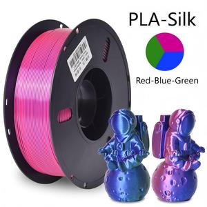 Filament PLA Soie en Trois Couleurs : Rouge Bleu Vert Multicolore Filament d'Impression 3D 1.75mm Filament Soie TPU PETG ABS - Product Image 2