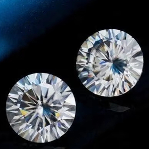 Piedra preciosa suelta de corte redondo de moissanita blanca, calidad AAA Premium - Product Image 1