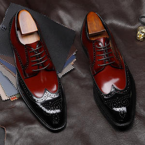 Chaussures habillées Oxford à bout pointu pour hommes, à lacets, pour le bureau, les affaires, les mariages, faites à la main, respirantes, antidérapantes - Product Image 2