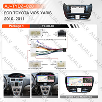 Kit d'écran stéréo pour voiture 12,3 pouces, autoradio DVD, Carplay, écran multimédia Android, GPS, DSP, Mirror Link pour TOYOTA Yaris 2010-2011