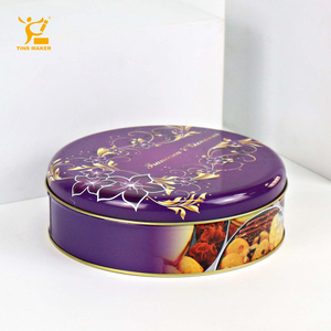 Small Tin <strong>Butter</strong> Biscuits Wholesale Round Shape Tins Traditional Biscuit Shortbread Tin <strong>Cookies</strong> Box