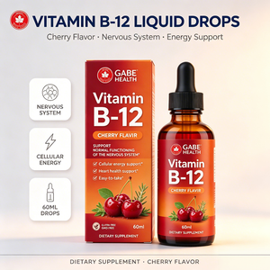 Gouttes liquides <span class=keywords><strong>de</strong></span> vitamine B12 à marque privée OEM, saveur cerise, sublinguales, absorption rapide, 60 ml, pour l'énergie et le système nerveux, personnalisables - Product Image 1