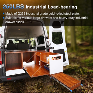 YENUO全加长带锁软关闭抽屉滑轨12-60英寸304不锈钢 - Product Image 5