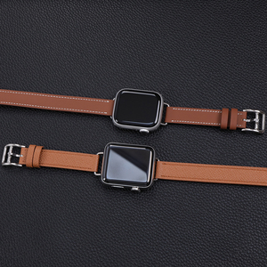 Para <span class=keywords><strong>Apple</strong></span> <span class=keywords><strong>Watch</strong></span> Series <span class=keywords><strong>8</strong></span> 41mm <span class=keywords><strong>Correa</strong></span> Slim Double Tour <span class=keywords><strong>Correa</strong></span> De Reloj De Cuero genuino <span class=keywords><strong>Correa</strong></span> De Reloj De Cuero Pulsera De Mujer - Product Image 2