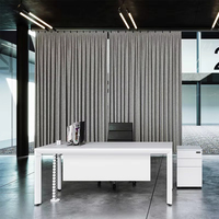 Bureau de direction moderne en bois, réglable, écologique, durable, avec des caractéristiques personnalisables, tailles personnalisables, applications polyvalentes pour le bureau