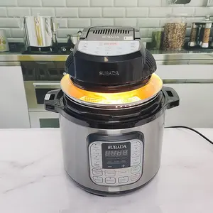 OEM factory Air Fryer & Electric Pressure Cooker with Multifunctional 6 in 1 Fryer Lids Suitable for 5L/6L/8L cooker