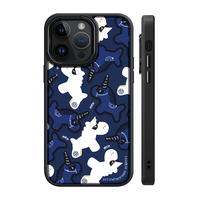 IFacemall Unicorn TPU Luxe Telefoonhoesje voor 16/17 Pro Max Verborgen 38 N52 Magnetische Ring Draadloos Oplaadhoesje