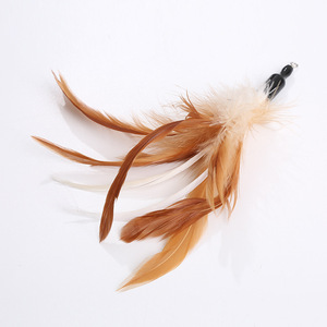 Detachable Wire Rod Double-Pole Eco-Friendly Cute Animal Cat Teaser <b>Toy</b> Natural Feather Laser <b>Toy</b> - Product Image 2