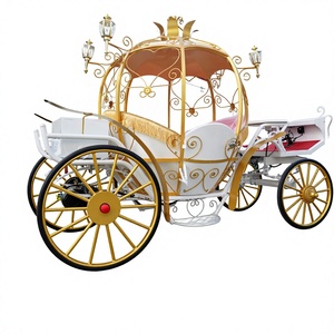 Popular Hollow Pumpkin Carriage Wedding Royal Carriage Manufacturer/wedding Four Wheel Horse Wagon Pumpkin Horse Carriage - Product Image 2
