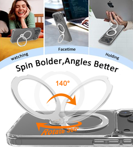 <span class=keywords><strong>2025</strong></span> xu hướng pha lê rõ ràng từ trường hợp điện thoại với 360 ° Vòng đứng cho <span class=keywords><strong>Iphone</strong></span> 17 Pro Max trong suốt bảo vệ nhựa bao gồm - Product Image 6