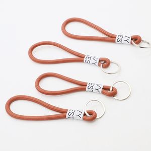 Custom Minimalist Round Braided Rope Keychain Aesthetic Wrist Lanyard for <b>Keys</b> Trendy Boutique Lifestyle Accessory - Product Image 1
