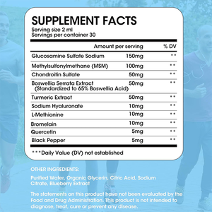 Zerdeçal Quercetin ortak destek takviyeleri ile özel etiket glukozamin kondroitin <span class=keywords><strong>Msm</strong></span> sıvı - Product Image 4