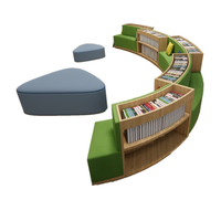 Canapé de lecture personnalisé Chiquitos, coin lecture pour la maternelle, sièges de dessin animé pour l'espace de repos du hall de lecture, armoire pour enfant