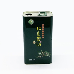 Lata de hojalata vacía de 2.5 litros, apta para uso alimentario, forma rectangular, para envasado de aceite comestible, certificación ROHS, logotipo personalizado, impresión offset - Product Image 1