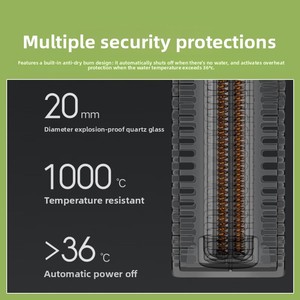 แท่งทำความร้อนสำหรับ<span class=keywords><strong>ตู้</strong></span><span class=keywords><strong>ปลา</strong></span>อัจฉริยะ ควบคุมอุณหภูมิคงที่ ดีไซน์เรขาคณิต เครื่องทำความร้อนของแท้ - Product Image 4
