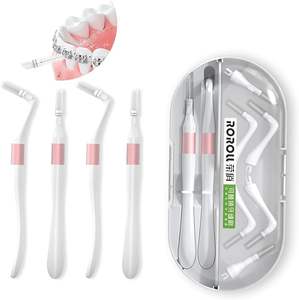 Pennello interdentale ortico-sicuro per filo interdentale Stick delicato su gengive e fili custodia portatile inclusa nel filo interdentale - Product Image 1