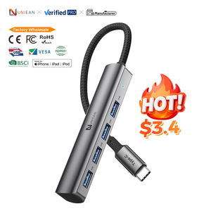 Hub USB C 4 en 1 UNIEAN, Cable USB C 3.0, Estación de Acoplamiento Multipuerto, Adaptador Portátil para Computadora, Tableta y Oficina - Product Image 1
