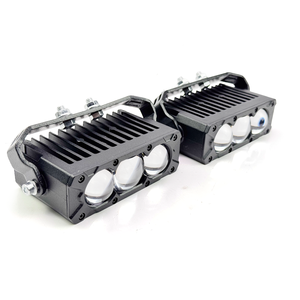 Vente en gros 6500k externe à trois perles lentille de lumière lointaine et proche projecteurs LED lentille de lumière nette moyenne - Product Image 5