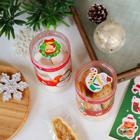 2025 nouvel autocollant décoratif de cadeau de cuisson de bonbons de biscuit givré pour la saison de vacances de Noël