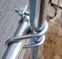 Vente directe d'usine, pince à tuyau en acier robuste, double en forme de U et simple en forme de U, boucle à boulon croisé pour une fixation sécurisée